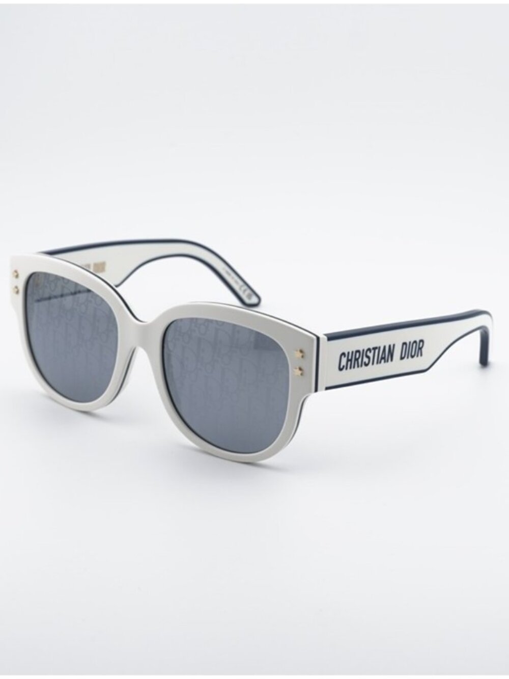 Dior DIORPACIFIC B2F 95A8 Sunglasses White/Blue Square Frame, Silver Lenses